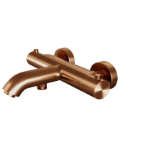 Brauer Copper Edition Thermostatische Bad- en Douchekraan Opbouwset met Wandhouder Geborsteld Koper